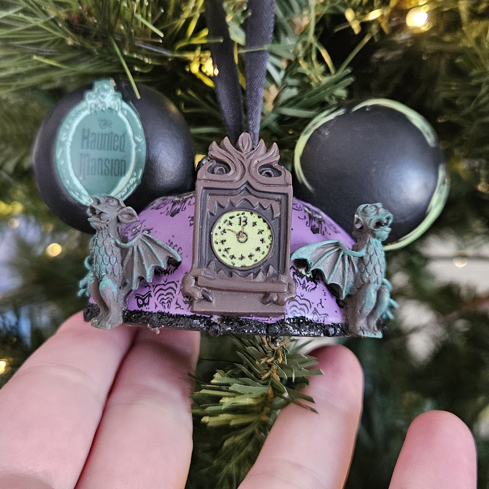 Disney Haunted Mansion Mickey Ears Ornament Retired